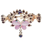 Haargreifer Schmetterling&Blume Haarspange Haarkneifer Haarklammer Metall & Strass lila violett gold 5003b Haargreifer Schmetterling&Blume Haarspange Haarkneifer Haarklammer Metall & Strass lila violett gold 5003b